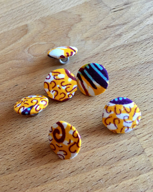 lot de 6 boutons wax 16 mm de diamètre