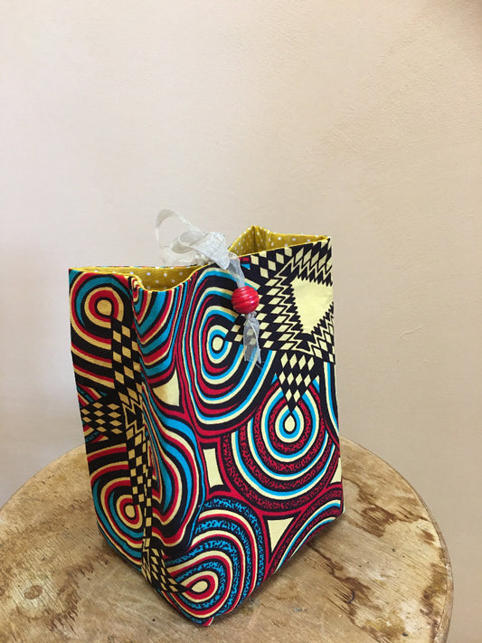 Sachet de noël en tissu réutilisable