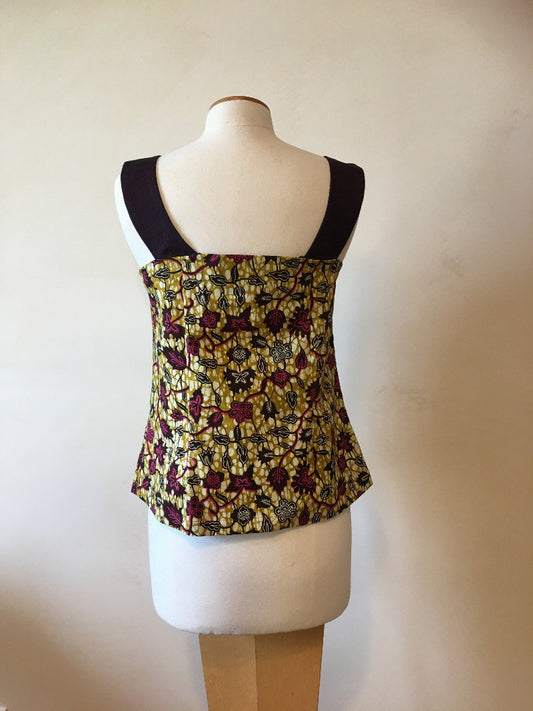 Top femme en wax 100% coton