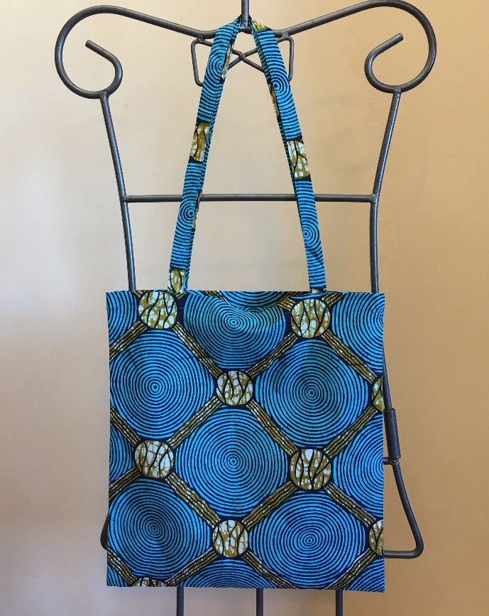 Tote bag en tissu wax 100% coton